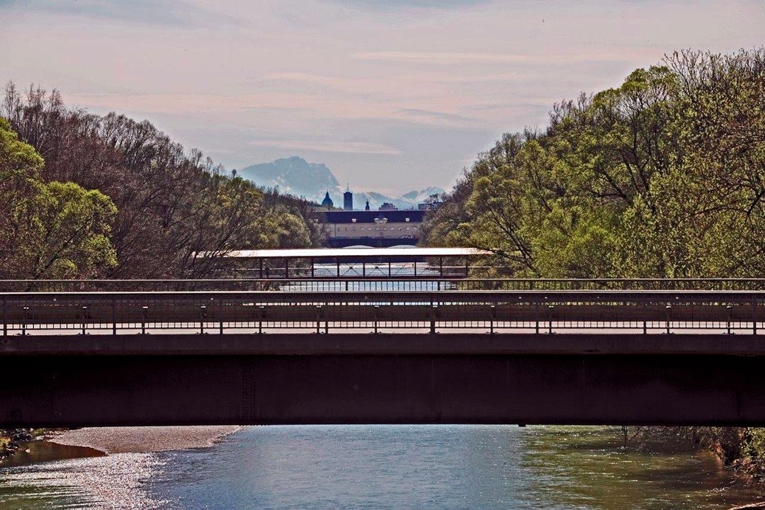 Blick nach Süden zum Oberföhringer Wehr